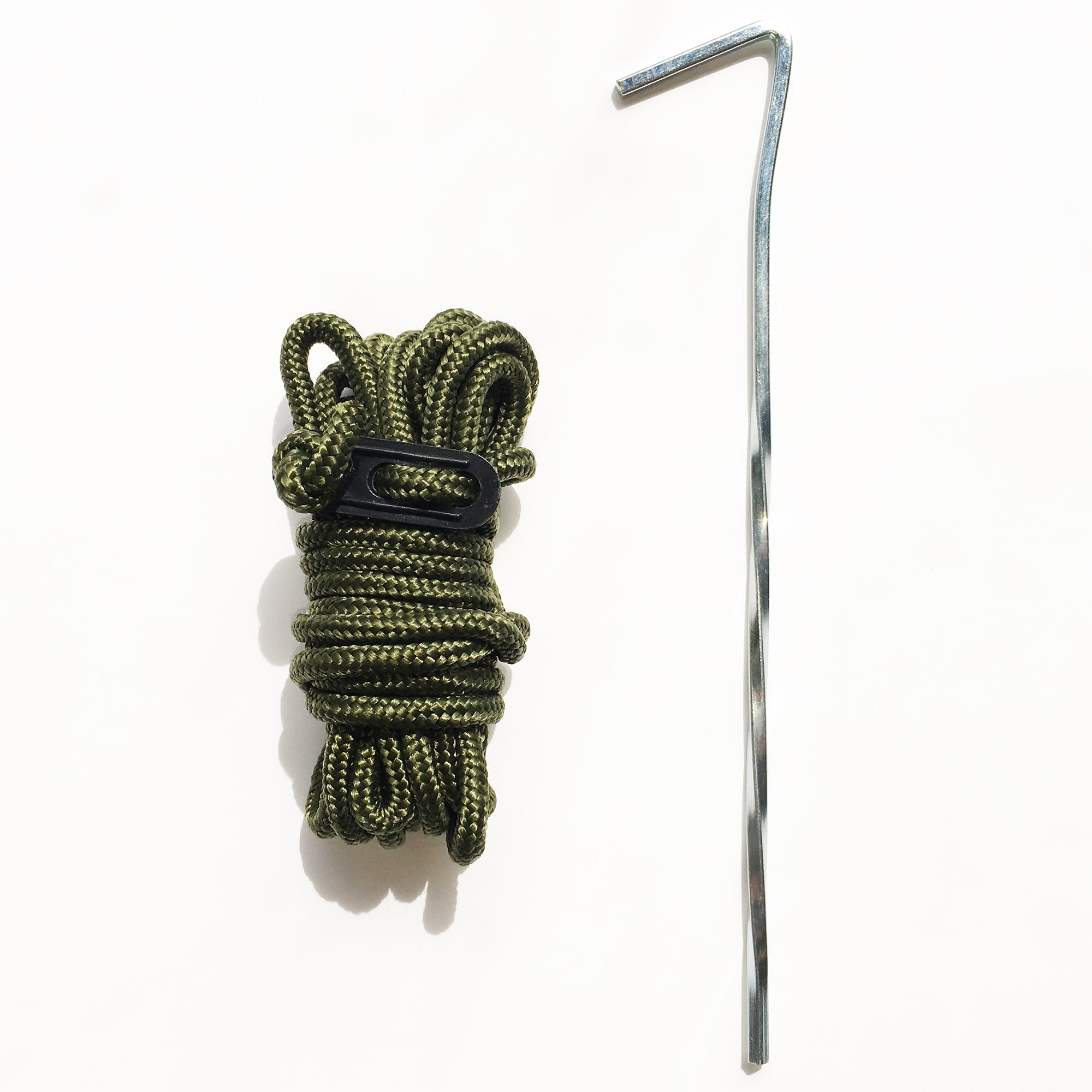Tarp / Gapahuk med 4 stk barduner og 4 stk plugger