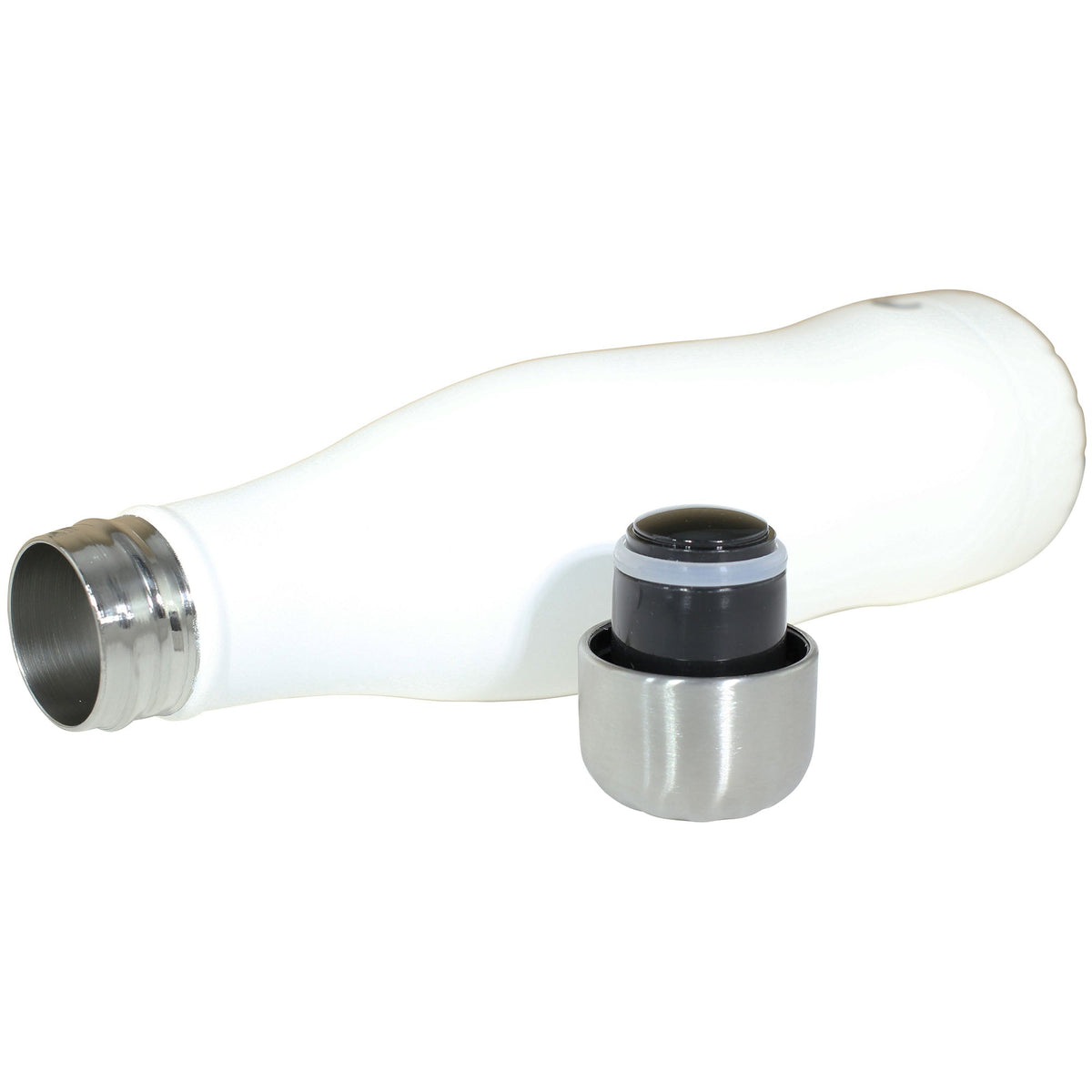 Termoflaske "Curve" Stål - solid white